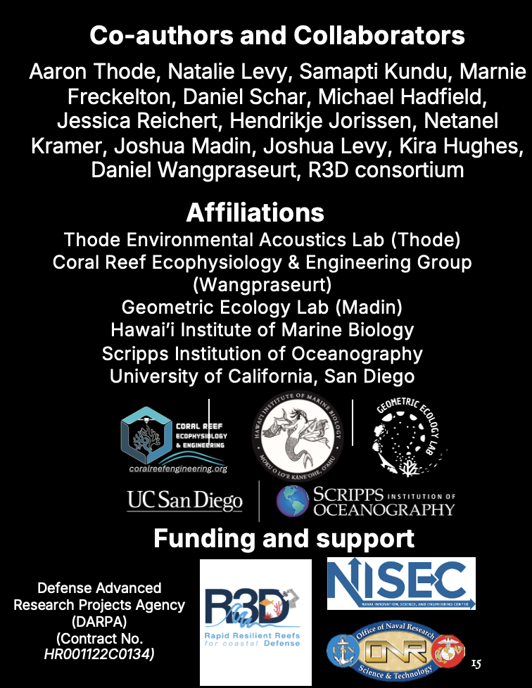 Co-authors, affiliations and funding partners